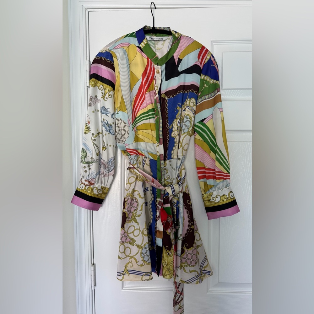 Zara Multicolor Graphic Mini Dress - Picture 2 of 5